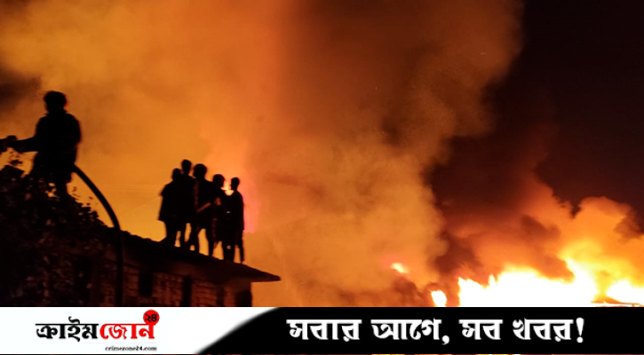 মাইজদীতে মধ্যরাতে ভয়াবহ অগ্নিকাণ্ডে ১২ দোকান পুড়ে ছাই