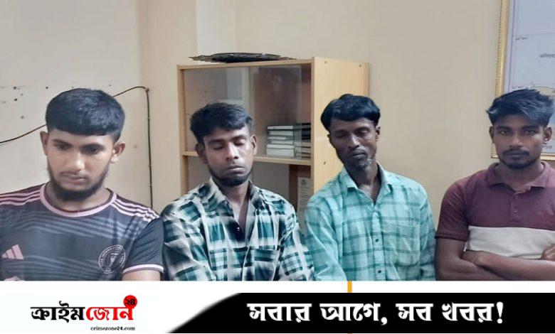 কোম্পানীগঞ্জে বাইরে তালা দিয়ে প্রবাসীর বাড়িতে ডাকাতি, আটক ৪
