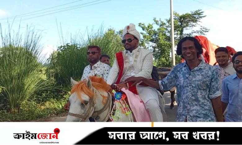 বিয়েতে নেই গাড়িবহর, আছে পালকি আর গরুর গাড়ি