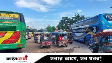 ৪৫ ঘন্টা পর ঢাকা-পাবনা বাস চলাচল শুরু