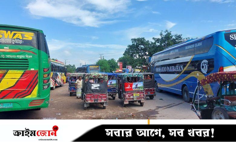 ৪৫ ঘন্টা পর ঢাকা-পাবনা বাস চলাচল শুরু