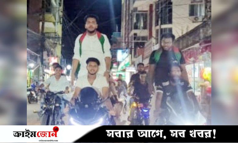 ঈদ উপলক্ষে বরিশালে এনসিপির মোটরসাইকেল শোভাযাত্রা