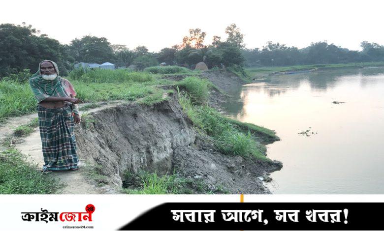বাঙ্গালী নদীর ভাঙনের মুখে শতাধিক বিঘা জমি