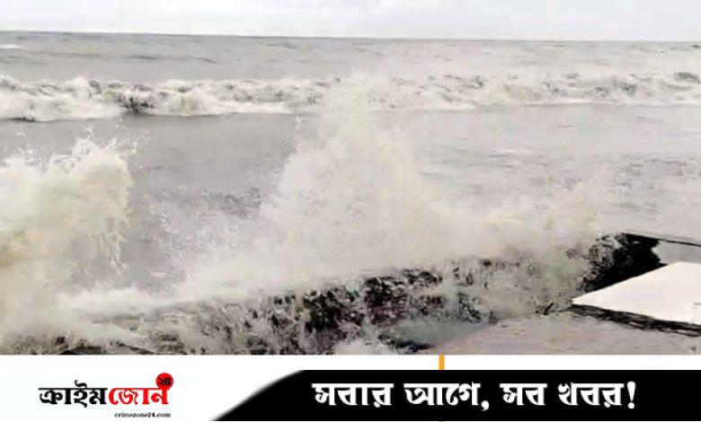 নিম্নচাপের প্রভাবে কলাপাড়ায় উত্তাল সাগর, থেমে থেমে বৃষ্টি