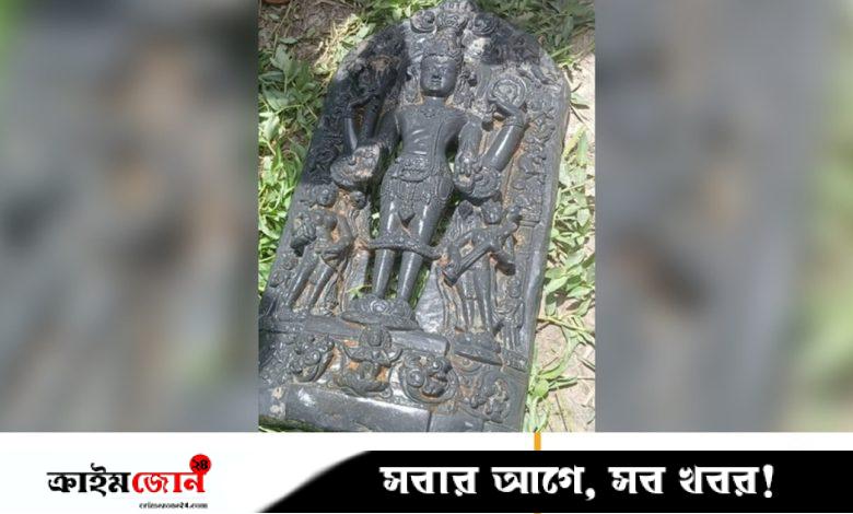 চাটমোহরে কষ্টিপাথরের বিষ্ণুমূর্তি উদ্ধার