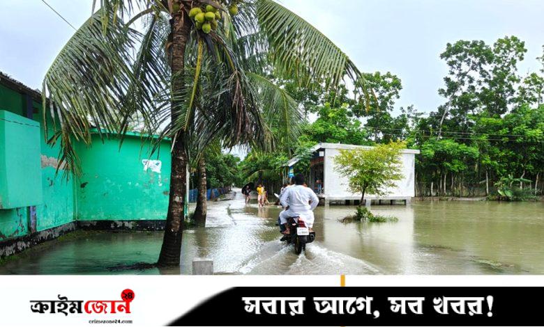 চরফ্যাশনের নিম্নাঞ্চল প্লাবিত, পানিবন্দী শত শত পরিবার