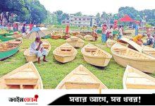 ঘিওরে হাট জমেছে নৌকার