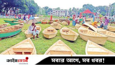 ঘিওরে হাট জমেছে নৌকার