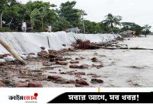 ভোলায় ঢেউয়ের আঘাতে বেড়িবাঁধে ভাঙন, ঝুঁকিতে ২ হাজার পরিবার