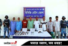 ভোলায় অস্ত্রসহ ৮ ডাকাত গ্রেপ্তার