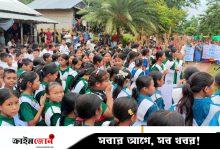 খাগড়াছড়িতে স্কুলছাত্রী ধর্ষণের সব আসামির দ্রুত গ্রেপ্তারের দাবিতে লাঠি ও ঝাড়ুমিছিল