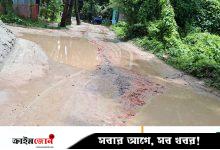 গর্তে ভরা ৩ কিলোমিটার পথ, ভোগান্তি চরমে