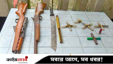 রায়পুরায় অস্ত্র-গোলাবারুদ উদ্ধার, দুই নারী আটক