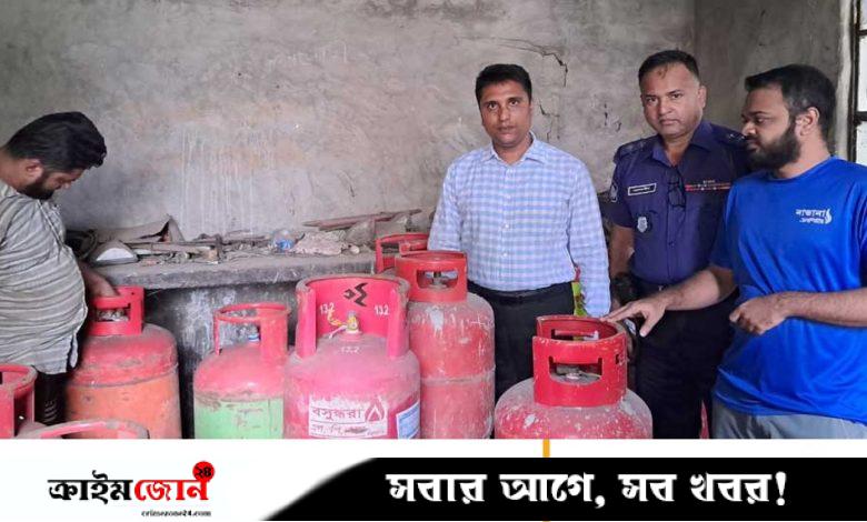 লোগো নকল ও সিলিন্ডার রিফিল করে গ্যাস বিক্রি, দুই লাখ টাকা জরিমানা
