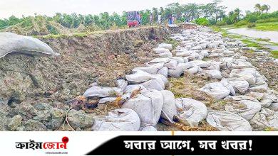 মেঘনার ভাঙনের কবলে মনপুরা