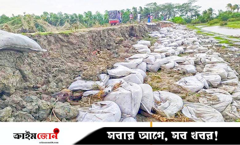মেঘনার ভাঙনের কবলে মনপুরা