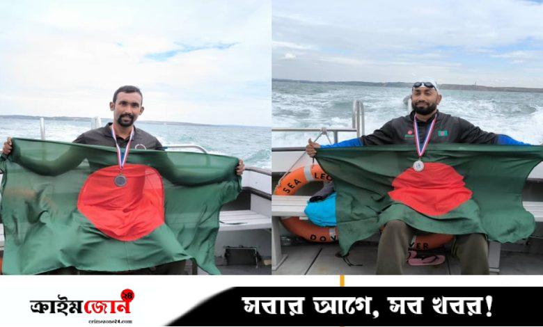৩৭ বছর পর ইংলিশ চ্যানেল পাড়ি দিলেন দুই বাংলাদেশি