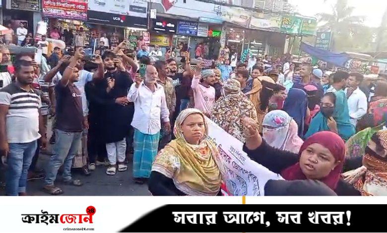 শিশুর ময়নাতদন্ত করায় ওসির বিরুদ্ধে মানববন্ধন