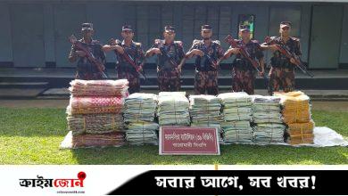 গারো পাহাড়ের সীমান্ত এলাকা থেকে ৪১ লাখ টাকার ভারতীয় পণ্য ও গরু জব্দ