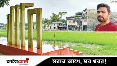 বরগুনায় মাদ্রাসার মাঠ দখল করে বীজতলা