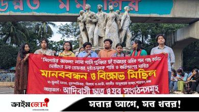 খাসিয়াদের ২ হাজারের বেশি পানগাছ কেটেছে দুর্বৃত্তরা, ঢাবিতে বিক্ষোভ