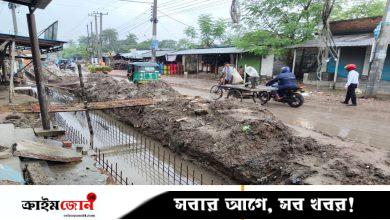 ঠিকাদার কৃষক দল ও বিএনপি নেতা, ড্রেন নির্মাণকাজে ঘাপলা
