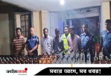 পিকআপে করে নেওয়া হচ্ছিল বিদেশি মদ, তিনজন আটক