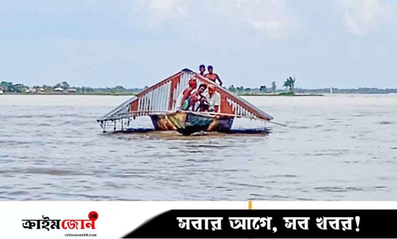 তিস্তার পানি কমছে, বাড়ছে ভাঙন