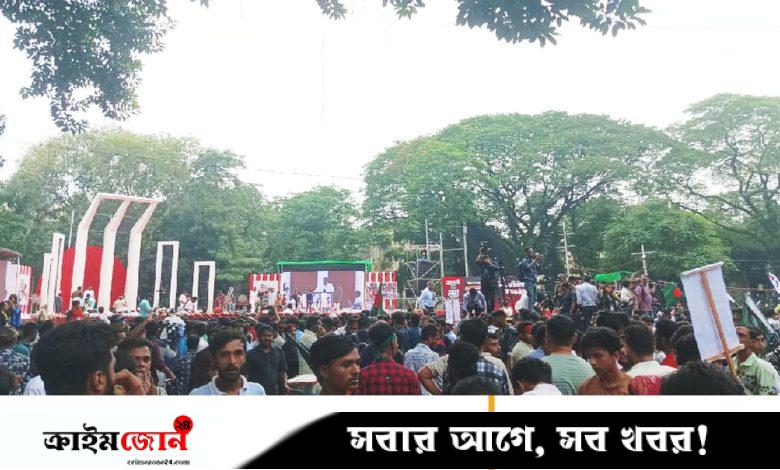 মিছিলে মিছিলে এনসিপির সমাবেশে যোগ দিচ্ছেন নেতা-কর্মীরা