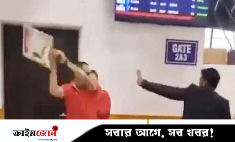 অতিরিক্ত ফি দাবি করায় বিমানবন্দর স্টাফের চোয়াল ভেঙে দিলেন যাত্রী