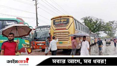 সুনামগঞ্জে বাস ভাড়াকে কেন্দ্র করে শিক্ষার্থী-শ্রমিক সংঘর্ষ, অনির্দিষ্টকালের ধর্মঘট