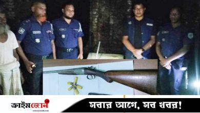 পীরগাছায় পরিত্যক্ত জমিদার বাড়ি থেকে অস্ত্র ও গুলি উদ্ধার