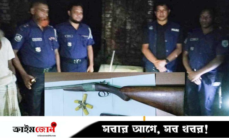 পীরগাছায় পরিত্যক্ত জমিদার বাড়ি থেকে অস্ত্র ও গুলি উদ্ধার