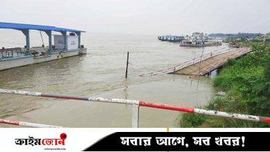 পাটুরিয়া লঞ্চঘাটের জেটি ভেঙে পড়ায় যোগাযোগ ব্যাহত