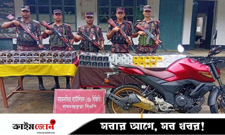 শেরপুর সীমান্তে ১ কোটি ৩১ লাখ টাকার ভারতীয় মোবাইল ফোনের ডিসপ্লে জব্দ