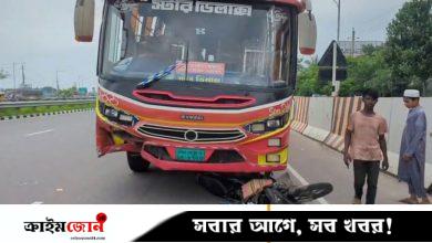 ভাঙ্গায় বাসের চাপায় মোটরসাইকেলচালক নিহত