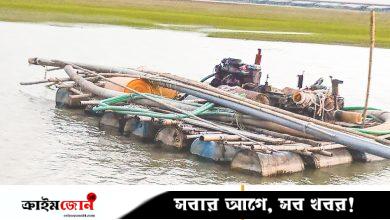 অবৈধ বালু উত্তোলনে ঝুঁকিতে নবনির্মিত সেতু