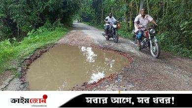 সড়ক নয় যেন গর্তের ফাঁদ, আদিতমারীতে ভোগান্তির শেষ নেই