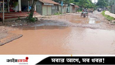 খানাখন্দে ভরা হোমনা-রঘুনাথপুর সড়ক