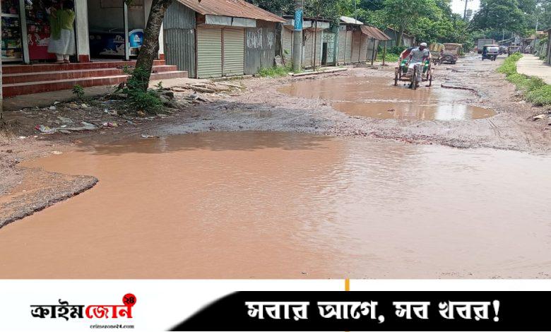 খানাখন্দে ভরা হোমনা-রঘুনাথপুর সড়ক