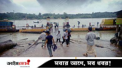 তীব্র স্রোতে কর্ণফুলীতে ফেরি চলাচল বন্ধ, দুর্ভোগে যাত্রীরা