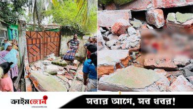 ট্রাকের ধাক্কায় দেয়াল ধসে ২ শিশু আহত