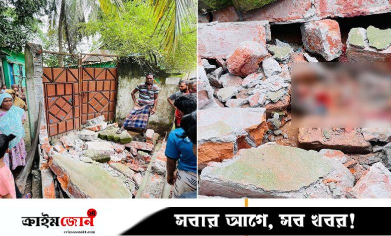 ট্রাকের ধাক্কায় দেয়াল ধসে ২ শিশু আহত