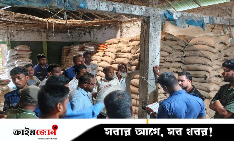 বীরগঞ্জে গোডাউন থেকে ১৬ মেট্রিক টন সরকারি চাল জব্দ