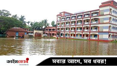 ব্রাহ্মণপাড়ায় বিদ্যালয়ের মাঠে হাঁটুপানি, বাধাগ্রস্ত স্বাভাবিক কার্যক্রম