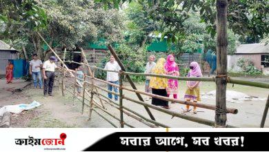 জমির বিরোধে এক মাস ধরে অবরুদ্ধ এক পরিবার