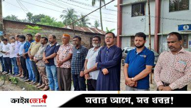 সাংবাদিক তুহিন হত্যায় জড়িতদের গ্রেপ্তার দাবিতে গাজীপুরে মানববন্ধন