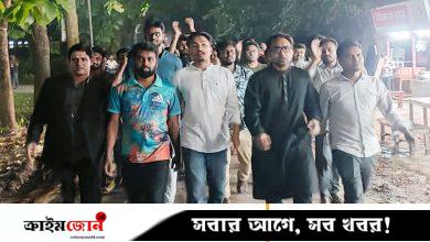 জাবিতে ছাত্রদলের হল কমিটিতে পদবঞ্চিতদের বিক্ষোভ মিছিল