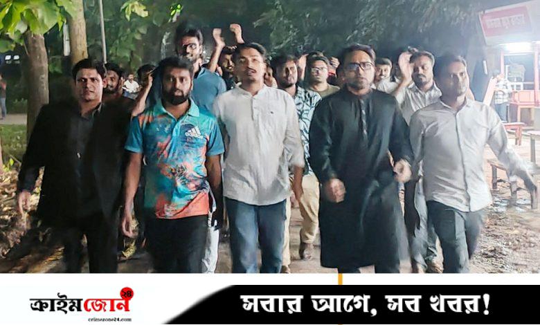 জাবিতে ছাত্রদলের হল কমিটিতে পদবঞ্চিতদের বিক্ষোভ মিছিল