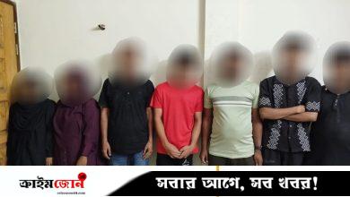 সিলেটে আবাসিক হোটেলে অনৈতিক কাজে জড়িত থাকার অভিযোগে নারীসহ আটক ৭